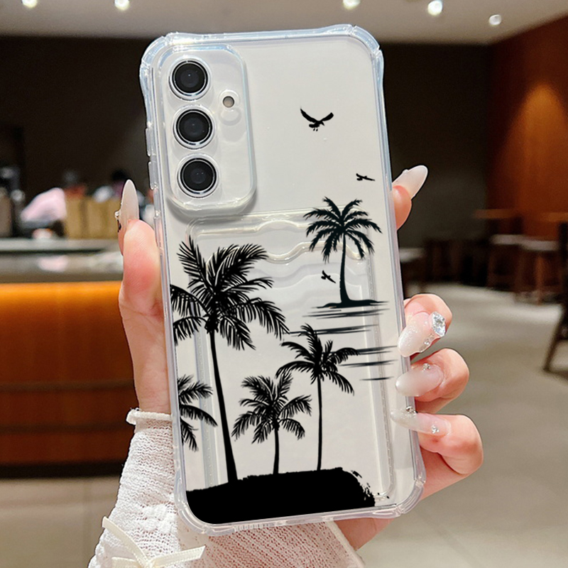Samsung Galaxy A55 - เคสโทรศัพท์แบบมีช่องใส่การ์ด สำหรับ Samsung Galaxy S26 S25