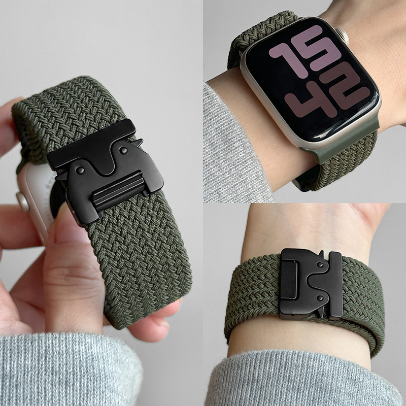 Solo Loop Strap - Braided Solo LoopสําหรับApple Watch Band 46
