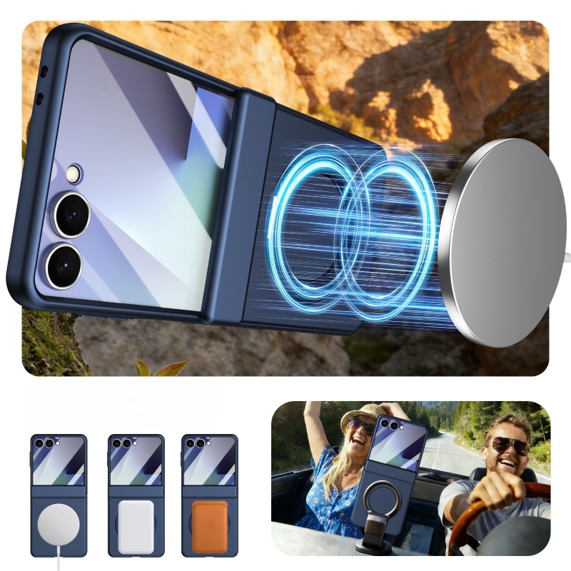 Magnetic Charging Stand - ขาตั้งหมุนได้คุณภาพสูงแบบหรูหรา พร้อมเคสแมตต์สำหรับ Magsafe สำหรับ Samsung Galaxy