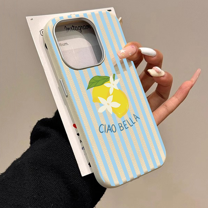 Samsung Galaxy A55 - เคสลายทางเลมอนสไตล์เรโทร เหมาะสำหรับ Samsung Galaxy S25 S24