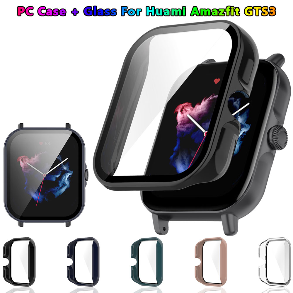 Amazfit Smartwatch Accessories - + กระจกนิรภัยสําหรับ Amazfit GTS 3 ปกป้องหน้าจอกรอบ