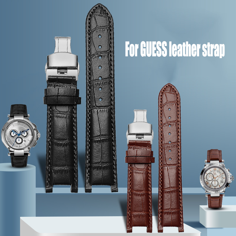 Smartwatch Guess - Notched Watchband จระเข้ Cowhide สายนาฬิกาสําหรับ GC