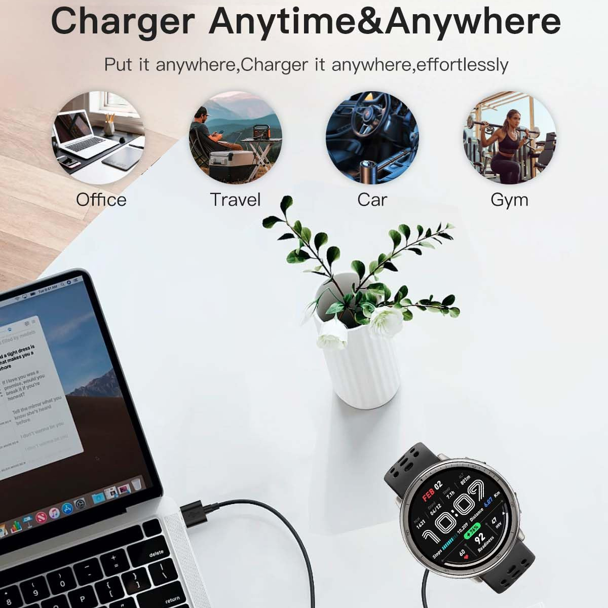 ฐานชาร์จสำหรับอมาซฟิต แอคทีฟ 2 - Amazfit Smartwatch Accessories บทวิจารณ์และราคา