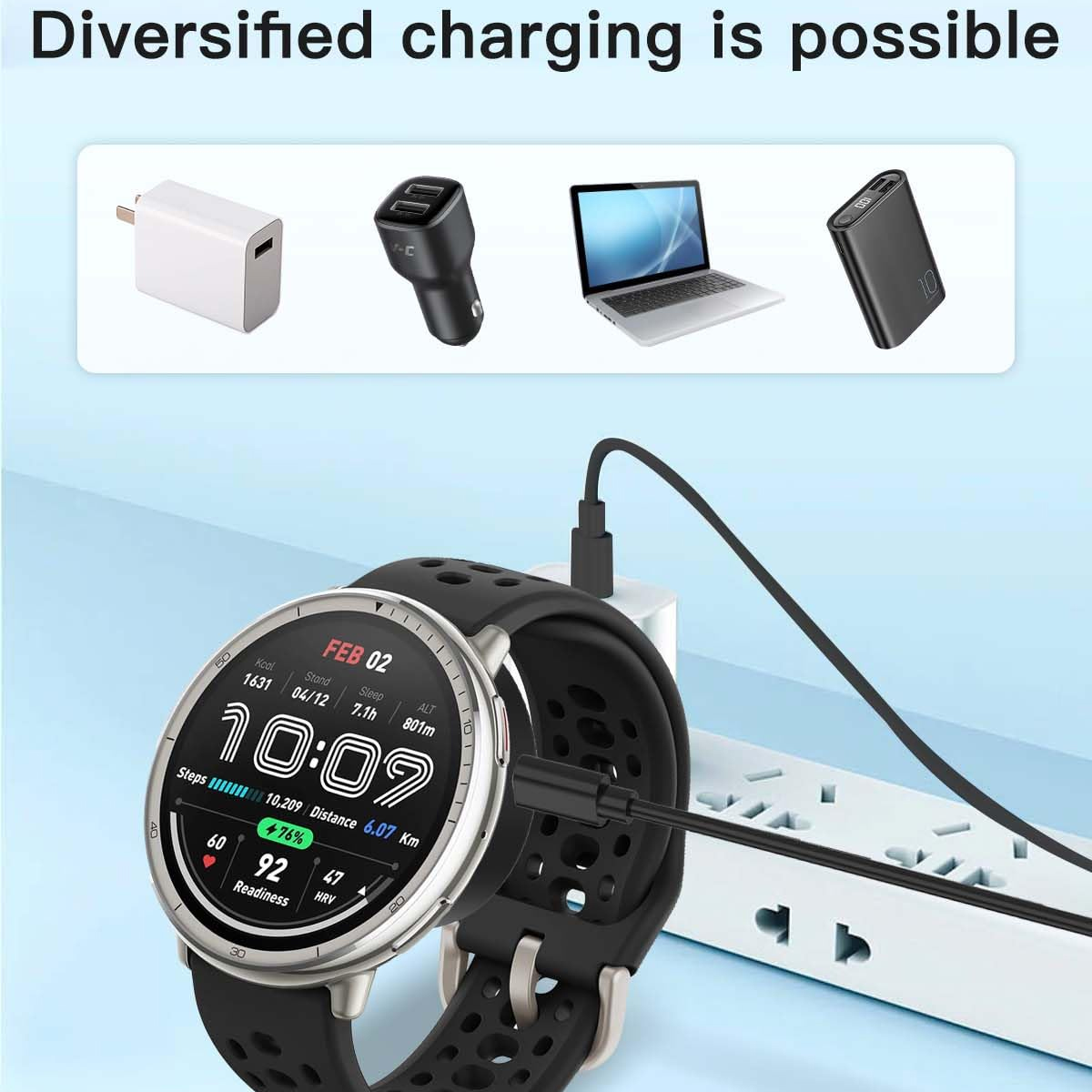 ฐานชาร์จสำหรับอมาซฟิต แอคทีฟ 2 - Amazfit Smartwatch Accessories บทวิจารณ์และราคา