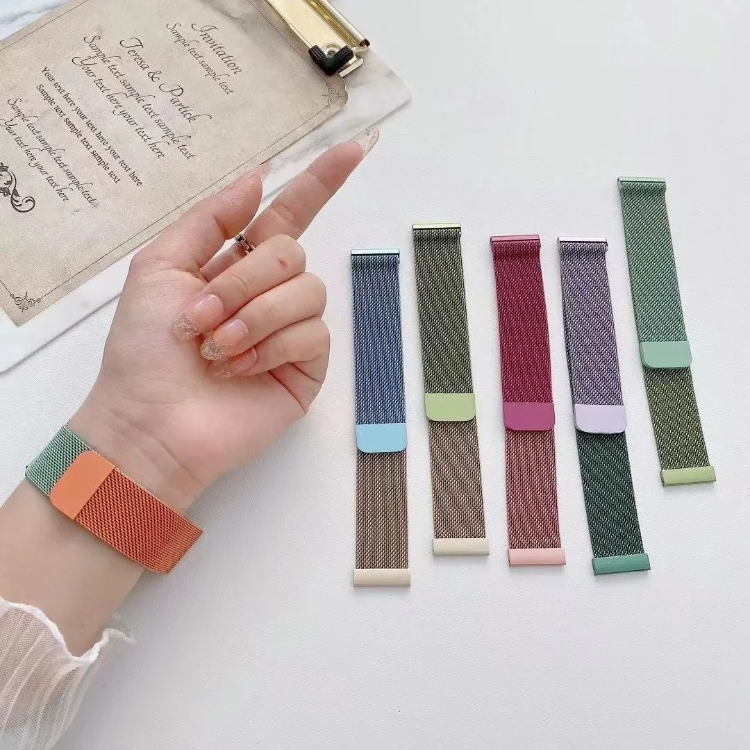 20 มม.22 มม.สาย Milanese สําหร - Solo Loop Strap บทวิจารณ์และราคา