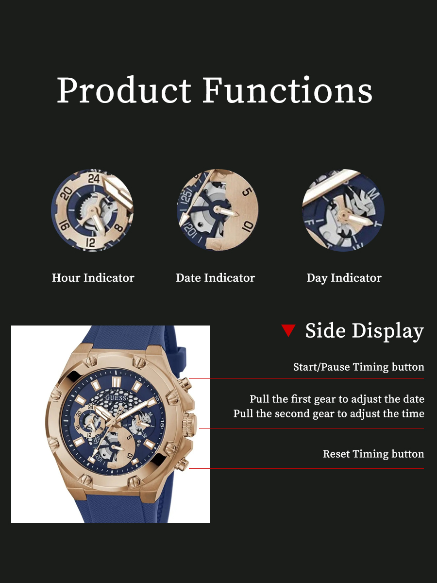 GUESS GW0334G3 นาฬิกาผู้ชายมัล - Smartwatch Guess บทวิจารณ์และราคา