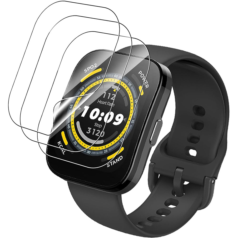 3PCS Clear HD ฟิล์มป้องกันหน้า - Amazfit Smartwatch Accessories บทวิจารณ์และราคา