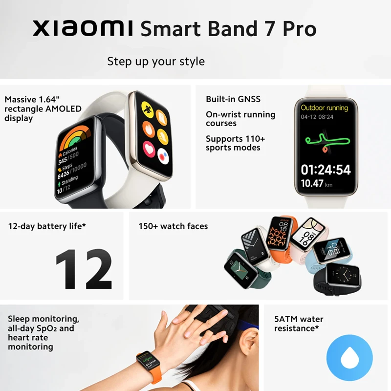 Xiaomi Smart Band 7 Pro 1.64 ' - Smartwatch Faces บทวิจารณ์และราคา