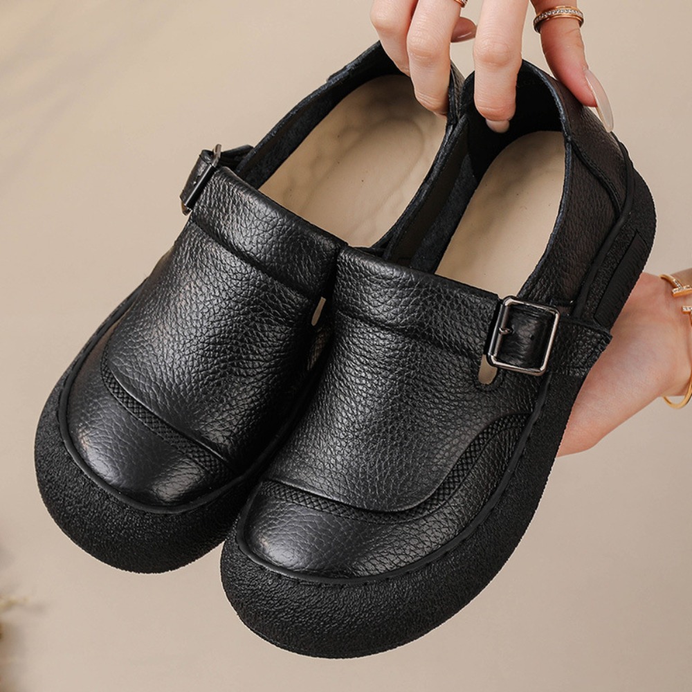 รองเท้าลำลองผู้หญิง สไตล์เรโทร - Leather Classic Strap บทวิจารณ์และราคา