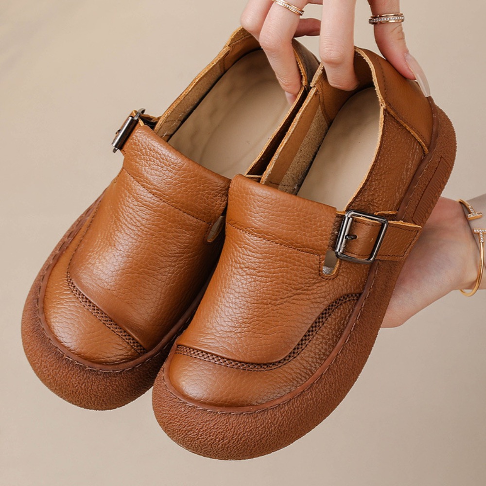 รองเท้าลำลองผู้หญิง สไตล์เรโทร - Leather Classic Strap บทวิจารณ์และราคา