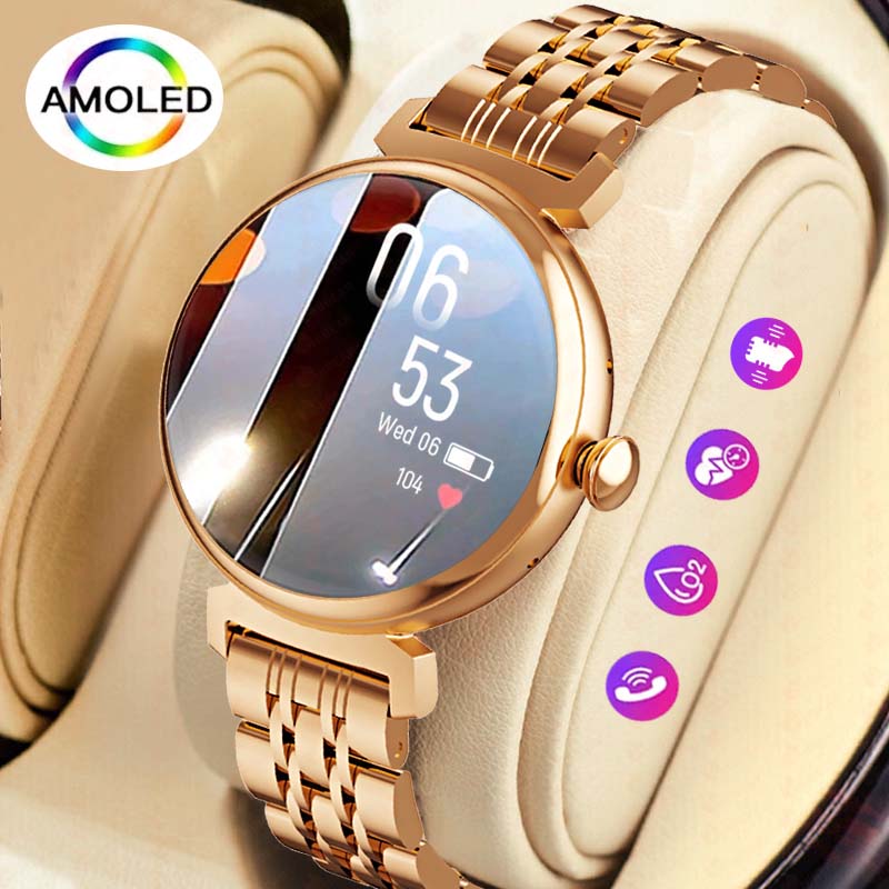 หน้าจอ AMOLED ขนาด 1.04 นิ้วแฟ - Smartwatch Faces บทวิจารณ์และราคา